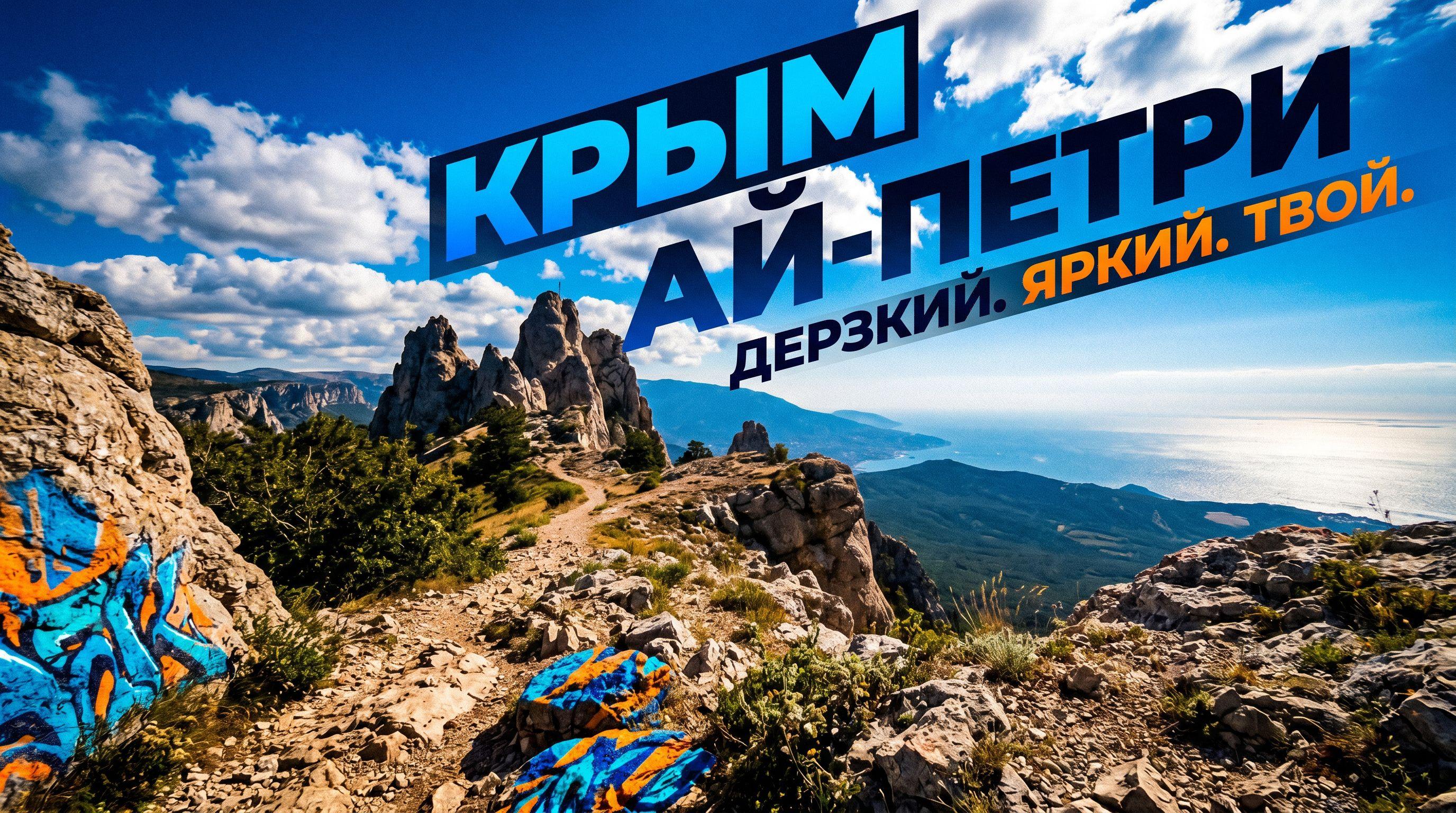 Панорама горного плато Ай-Петри с видом на Южный берег Крыма